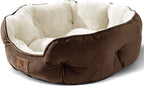 Round sherpa pet bed – view 1