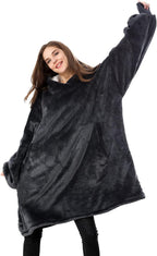 Oversized sherpa wearable blanket hoodie – view 1