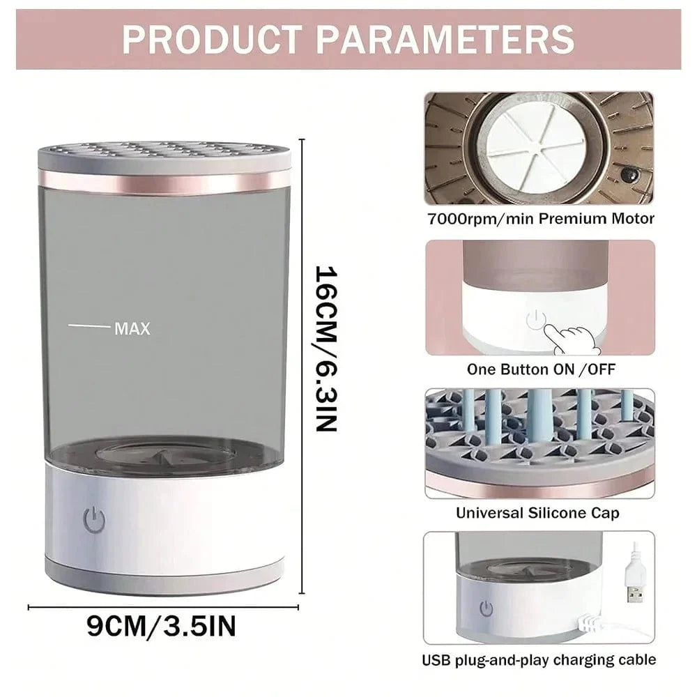 Electric makeup brush cleaner and dryer – view 22