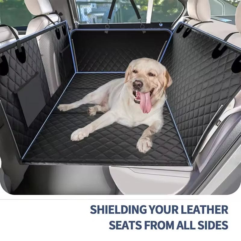 Hard-bottom back seat extender in Black