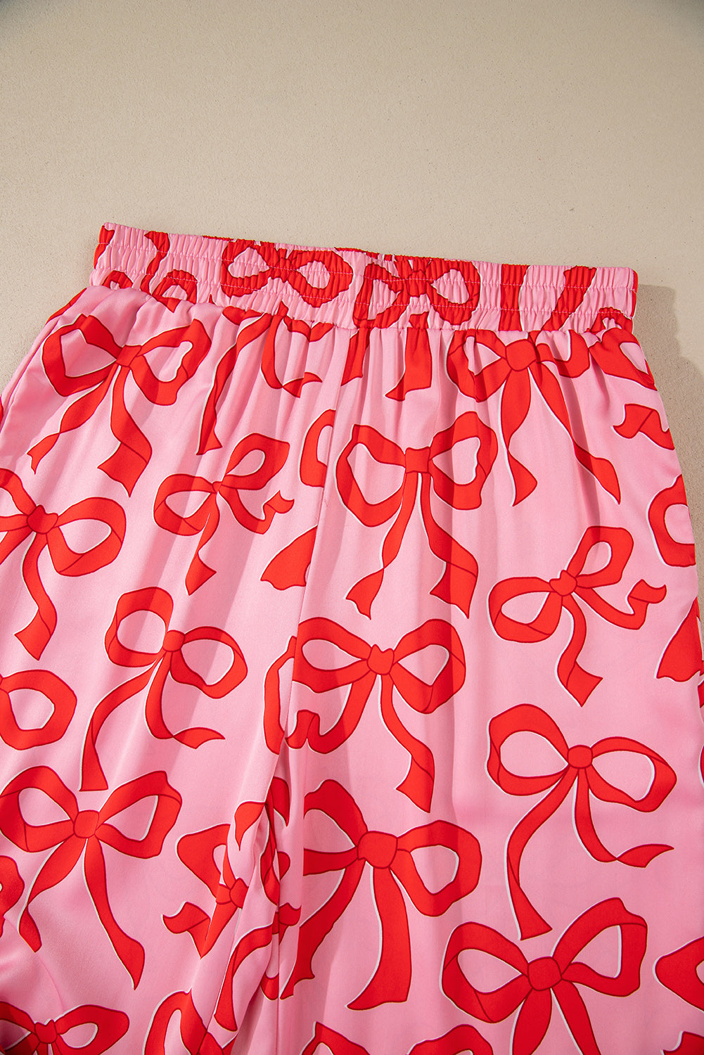 Bow print button-up pajama set – view 9
