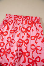 Bow print button-up pajama set – view 9