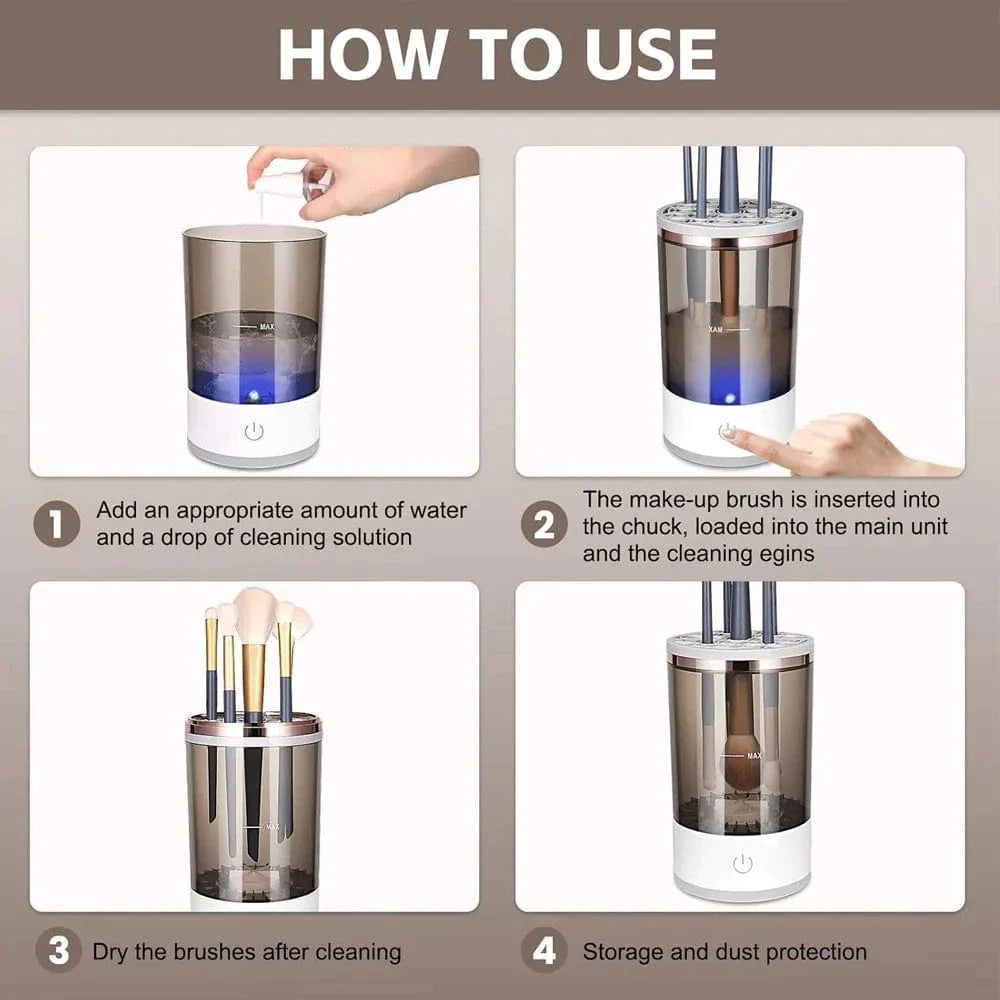 Electric makeup brush cleaner and dryer – view 7