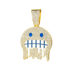 Iced face pendant and Cuban chain – view 3