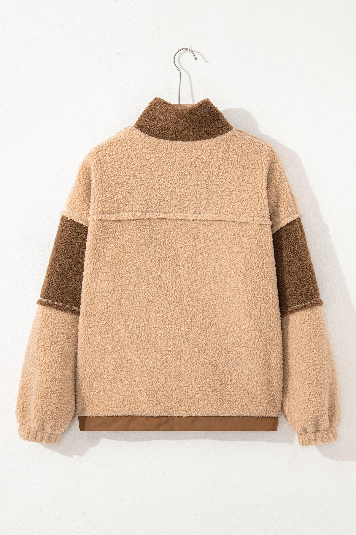 Color block sherpa half-button sweatshirt – view 9