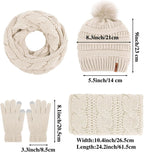 Pom-pom beanie, loop scarf and gloves set – view 2