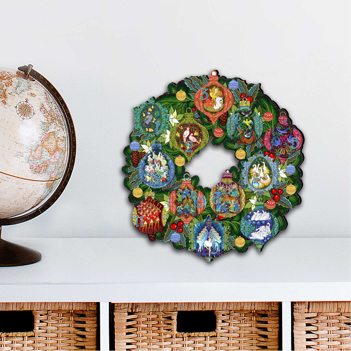 12 Days of Christmas wooden door hanger by G.DeBrekht, gallery image 8
