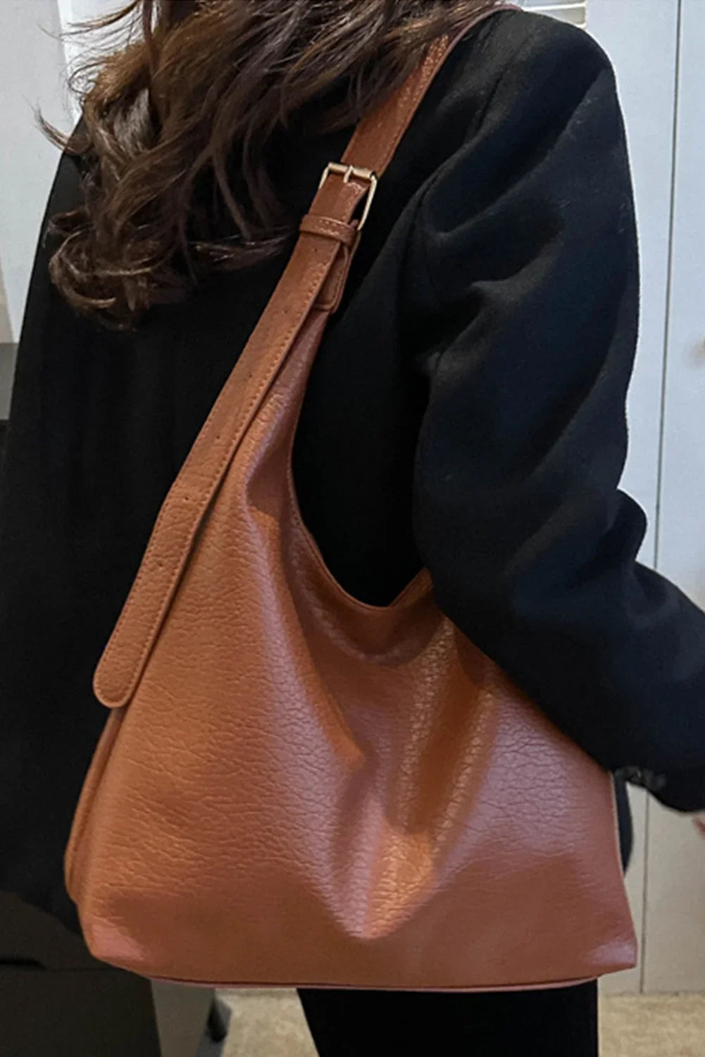 Faux leather shoulder bag – view 1