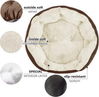 Round sherpa pet bed – view 4