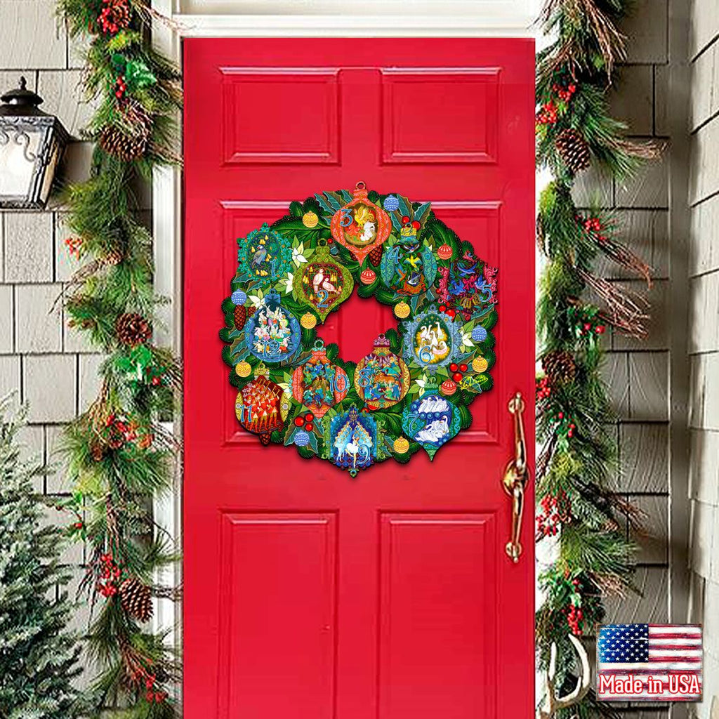 12 Days of Christmas wooden door hanger by G.DeBrekht, gallery image 3