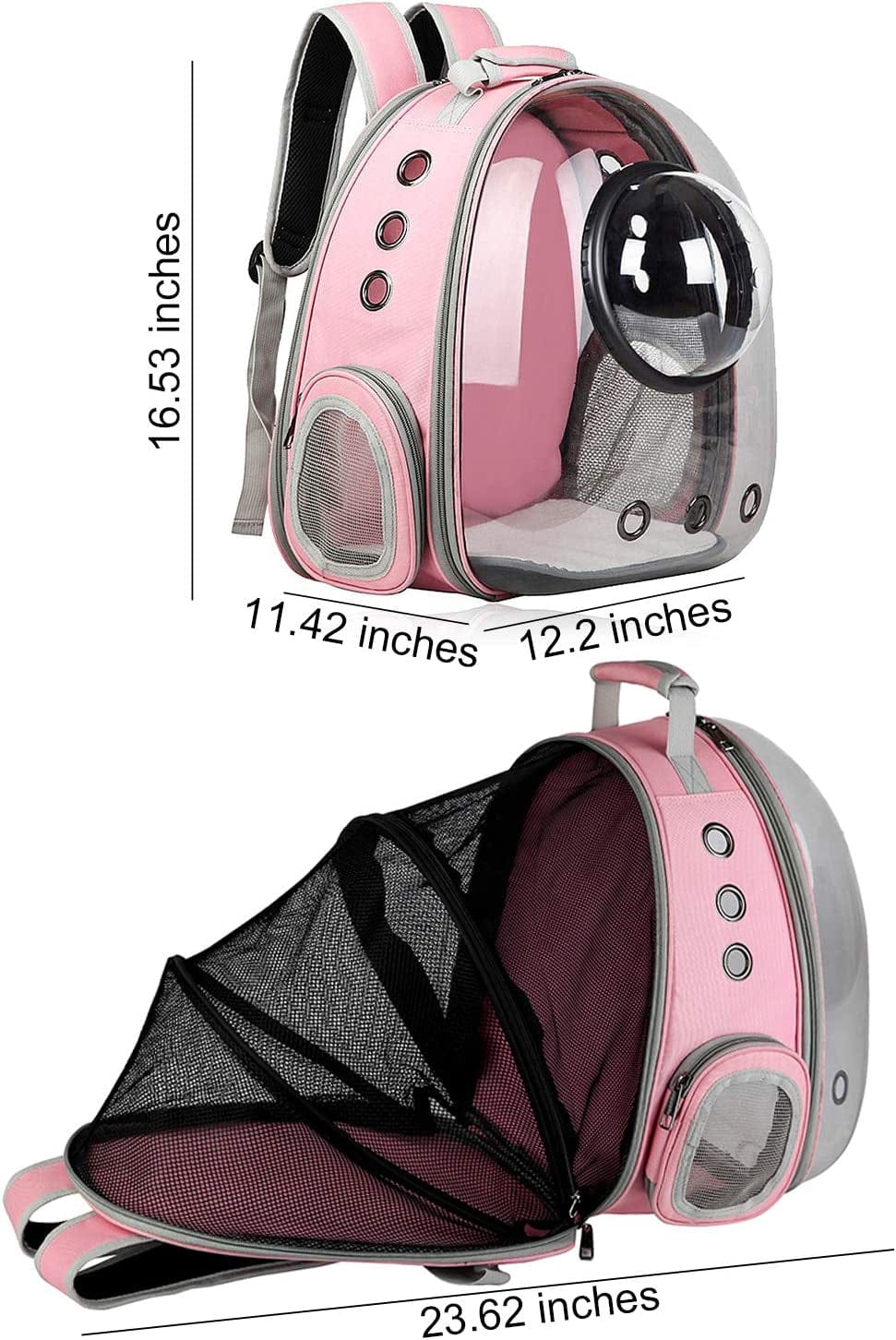 Bubble window pet backpack – view 2