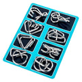 Metal wire brain teaser puzzles – view 1