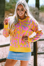 Abstract print oversized sweater – view 2