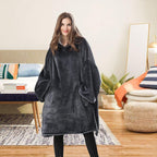 Oversized sherpa wearable blanket hoodie – view 2
