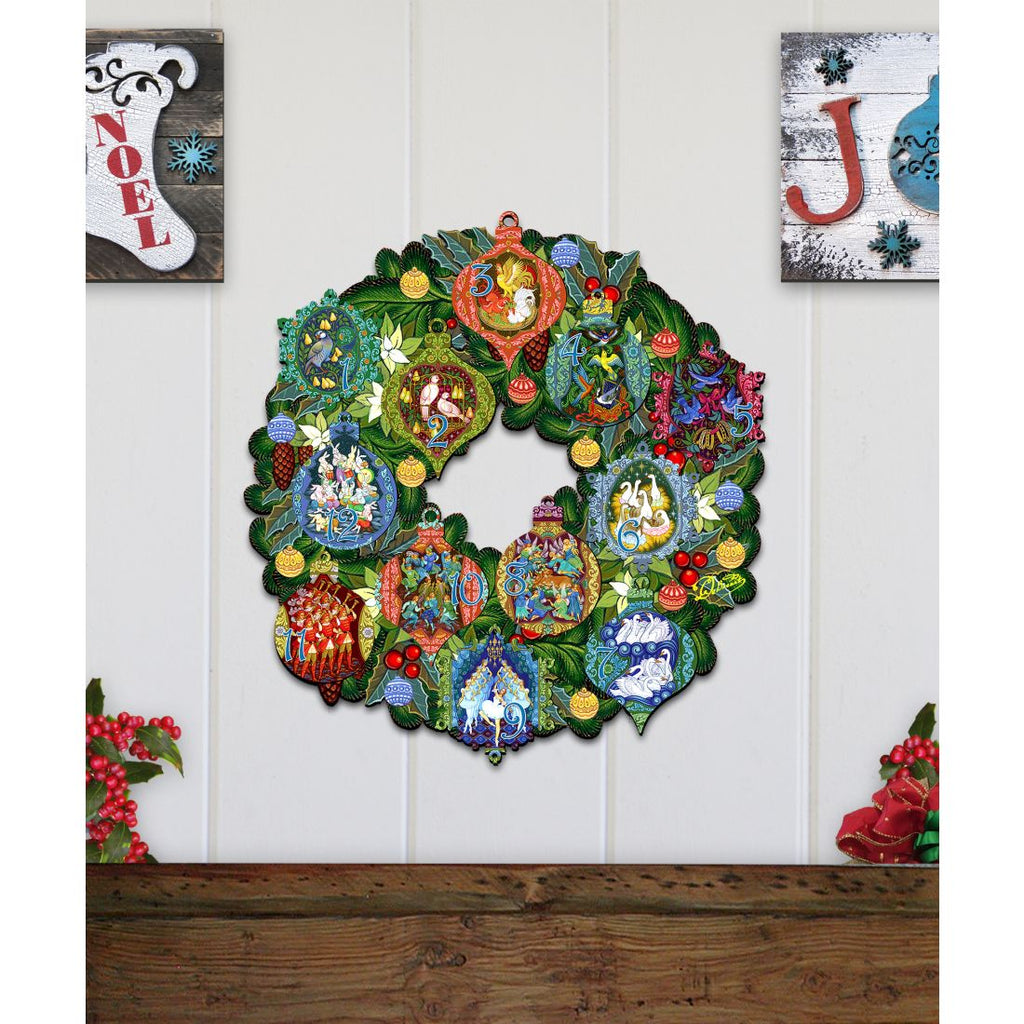12 Days of Christmas wooden door hanger by G.DeBrekht, gallery image 6