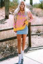 Abstract print oversized sweater – view 6