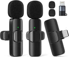 Dual wireless lavalier microphones – view 1