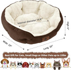 Round sherpa pet bed – view 3
