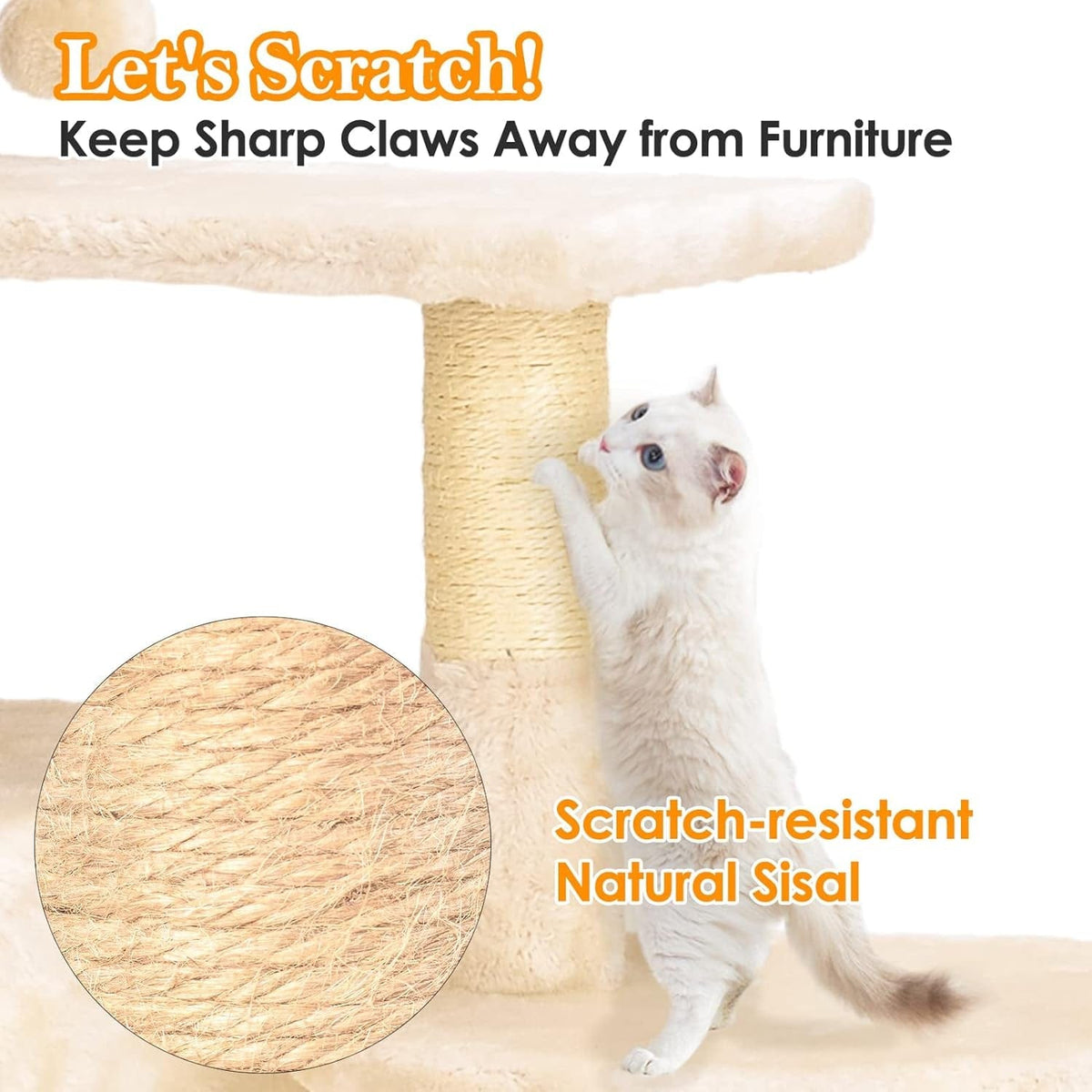 Compact cat tree with condo – view 5