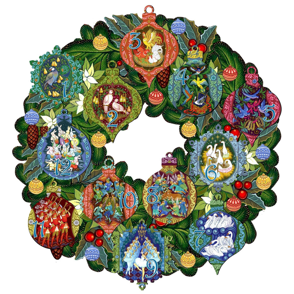 12 Days of Christmas wooden door hanger by G.DeBrekht, gallery image 5