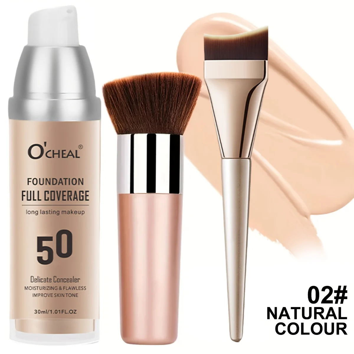 Mineral Powder Foundation Spray Gun Set, 4 Shades