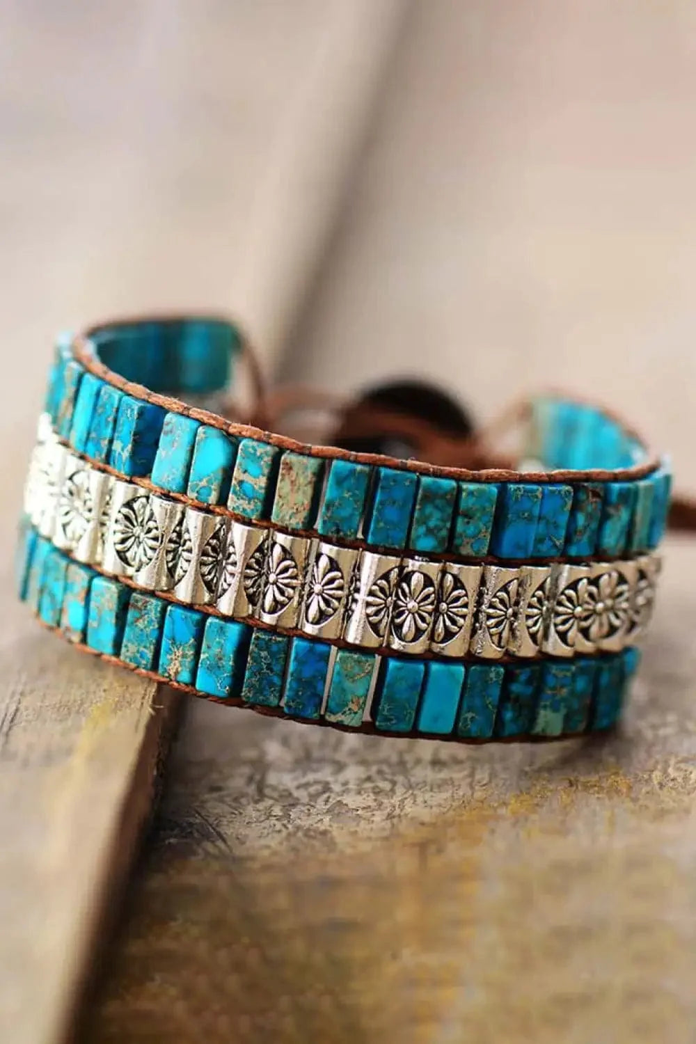 Triple-layer natural stone bracelet – view 4