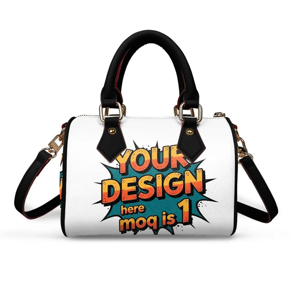 Fashion Women's Boston Bag Camouflage Print PU Leather Top Handle Satchel Trendy Street Style Cylinder Handbag Crossbody Bag