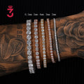 Moissanite tennis bracelet in 925 sterling silver