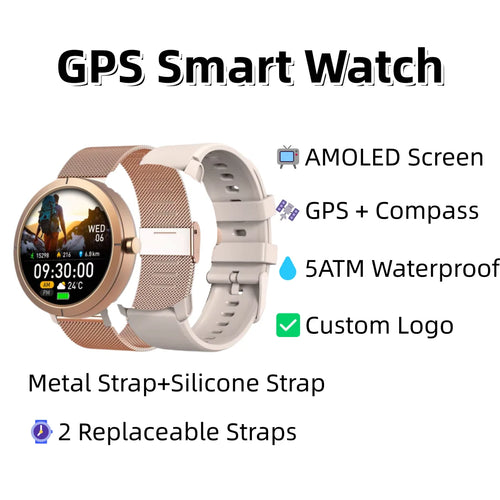 2026 DM76 Smart Watch Rugged AMOLED 5ATM Waterproof Outdoor Sport GPS BT Call Compass Custom, Direct From the Factory Sports