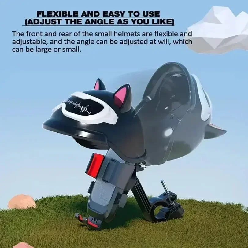 Portable Electric Vehicle & Bicycle Rider Mobile Phone Holder Cute Navigation Sunshade Rainproof Takeaway Feature