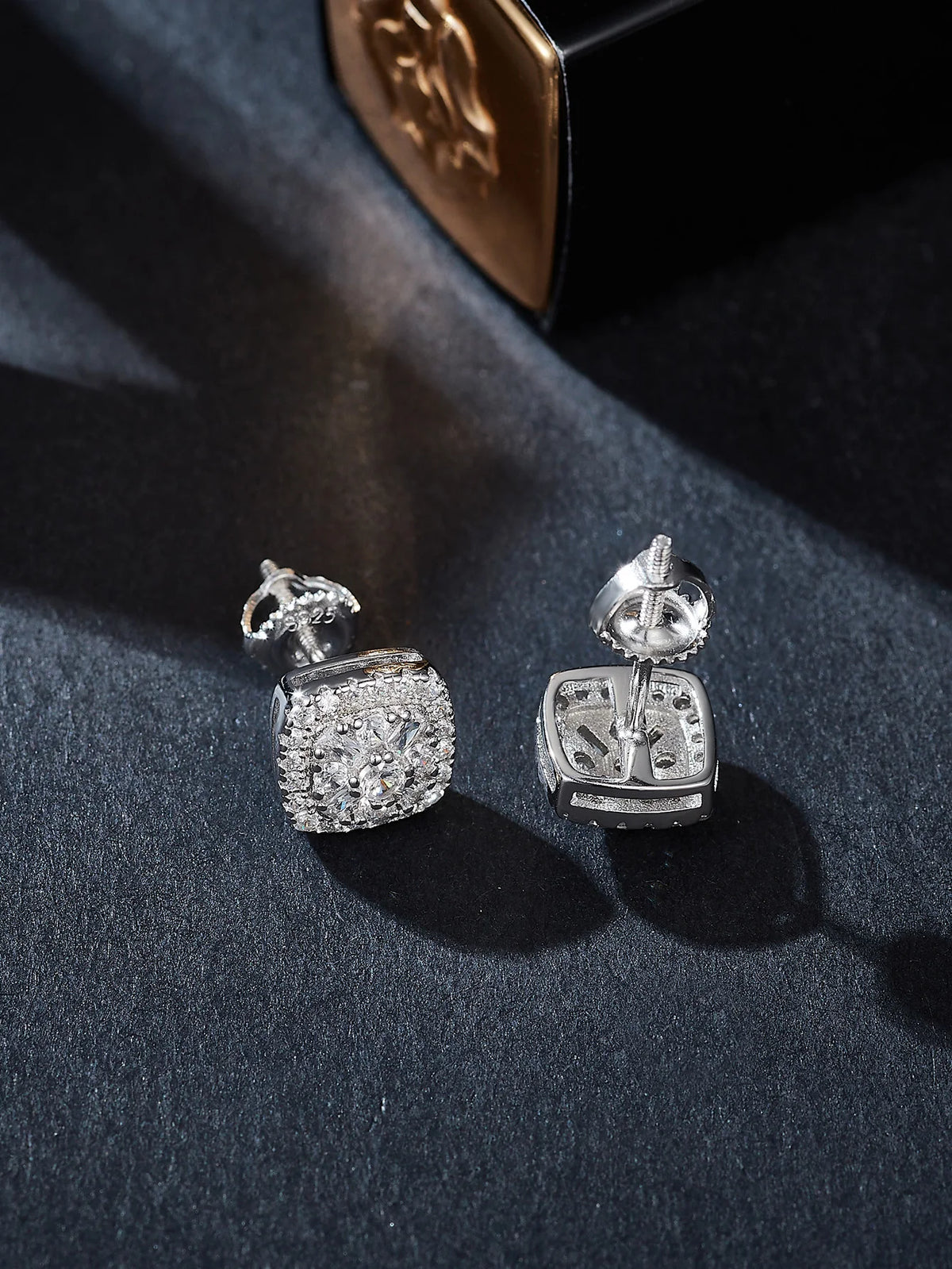 Guangzhou Luxury Lab Grown Diamond Ladies Earrings Rhodium S925 Sterling Silver VVS Moissanite Custom Women Stud Earrings