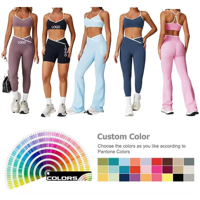Women's Sports Wear Gym Fitness Yoga Sets Fitness Clothing Activewear Sets Women Sportswear V Waist Workout Clothes for Women