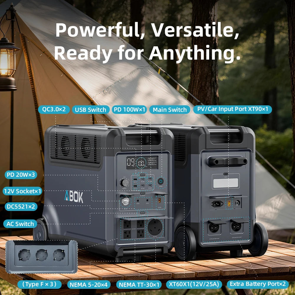 Fast Dispatch From Warehouses Overseas 3600w Portable Power Station Campsite Need Energy Storage System Sine Wave Generator