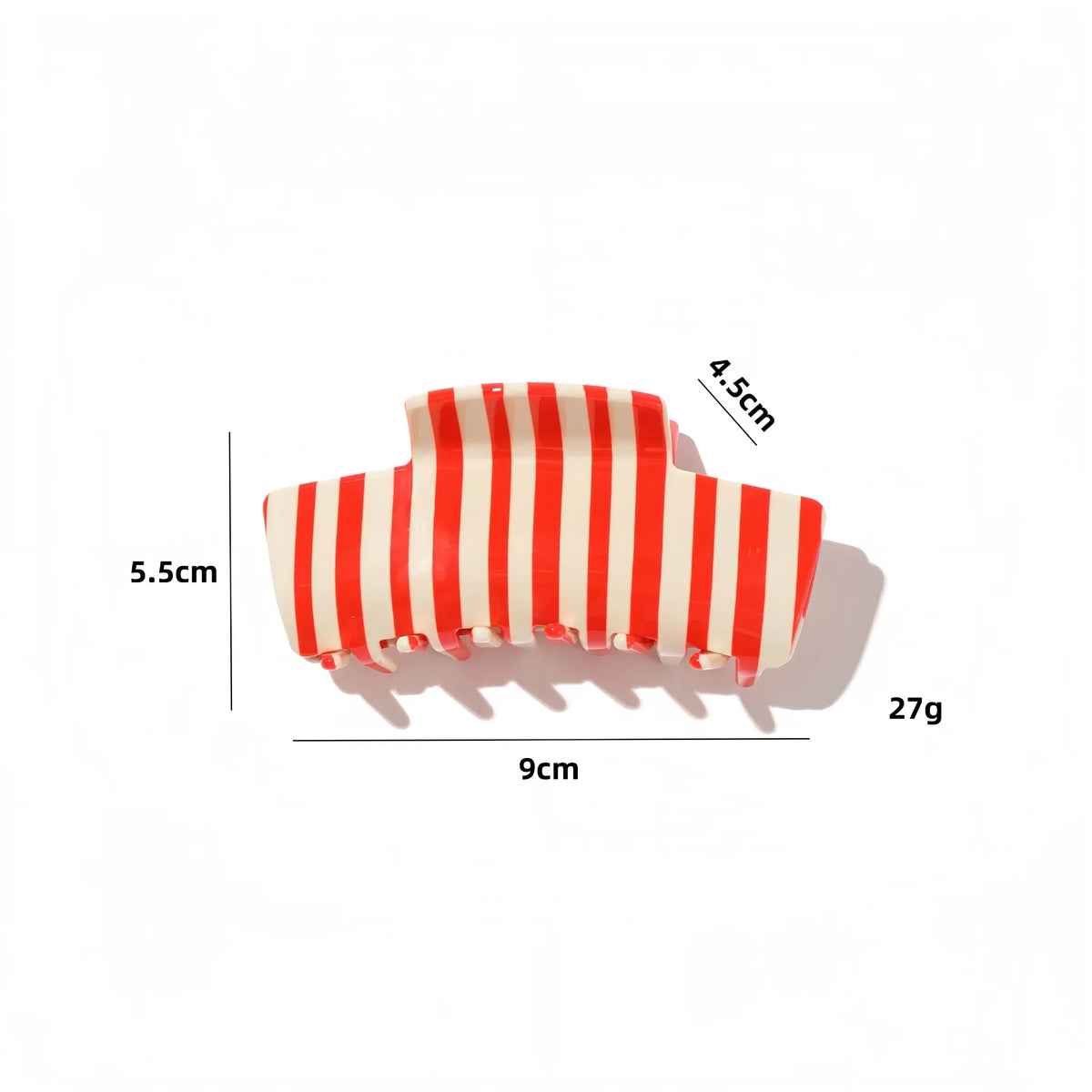 Ume  OEM Wholesale Cellulose Acetate Hair Claw Clips for Women Colorful Rectangle Checker Stripe Pince