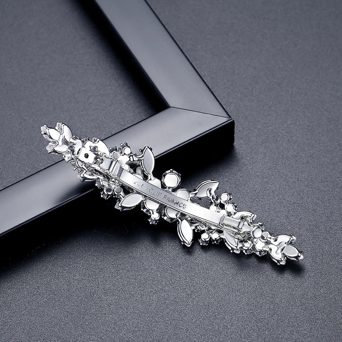 LUOTEEMI Factory Direct Sale Metal Clipper Fancy Bridal Wedding Girls Vintage Clip Wholesale Cubic Zirconia Hair French Pin