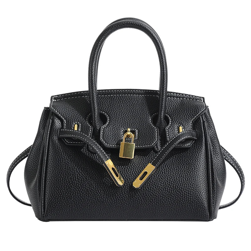 Light-luxury High-end Women's Casual Tote Bag 2026 New Fashion Lichee Pattern PU Material Removable Shoulder Strap Crossbody