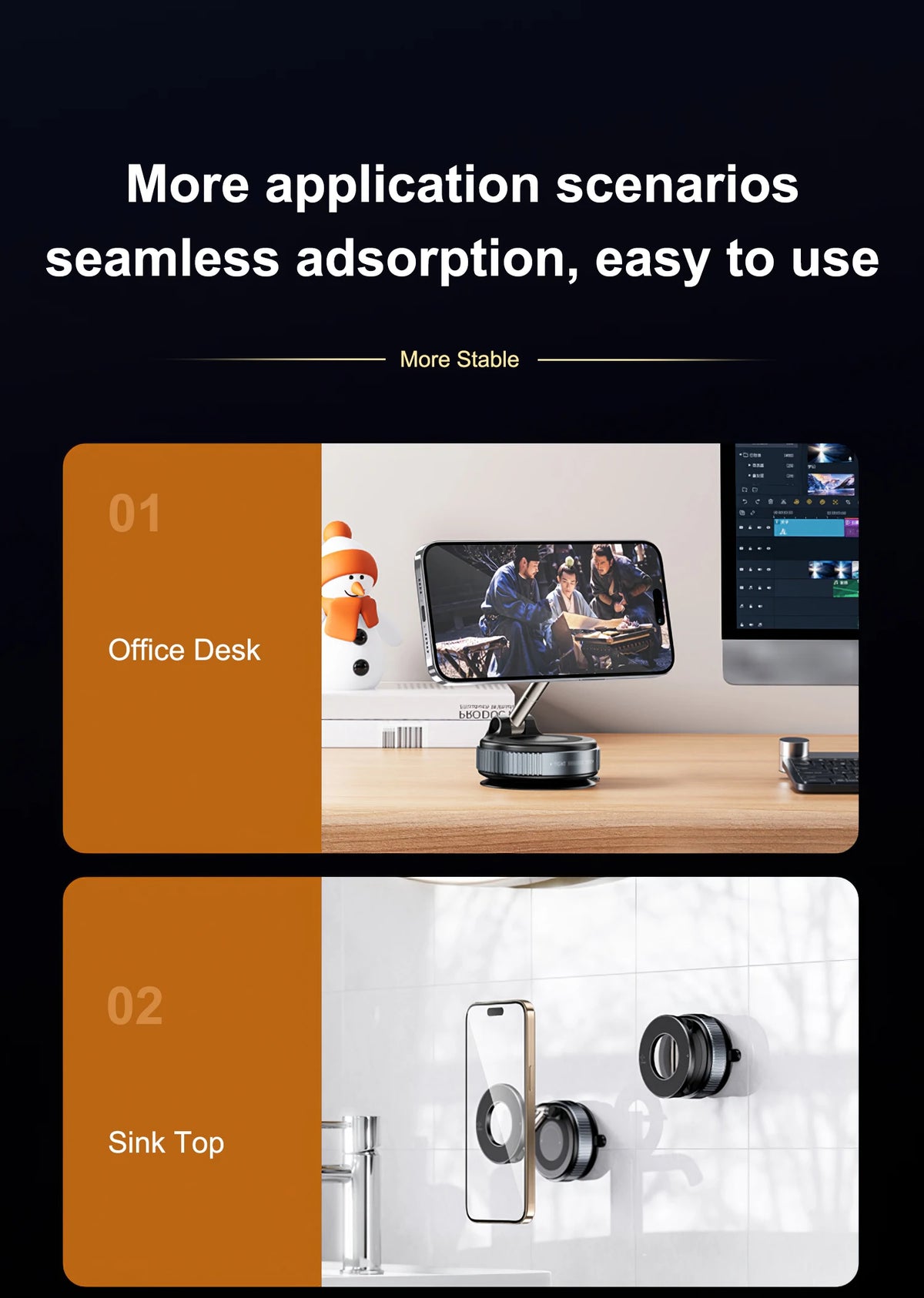 Original K007 Universal 360 Degree Car Mobile Phone Holder with Strong Magnets Magnetic Car Desk Stand Direct Factory Supply