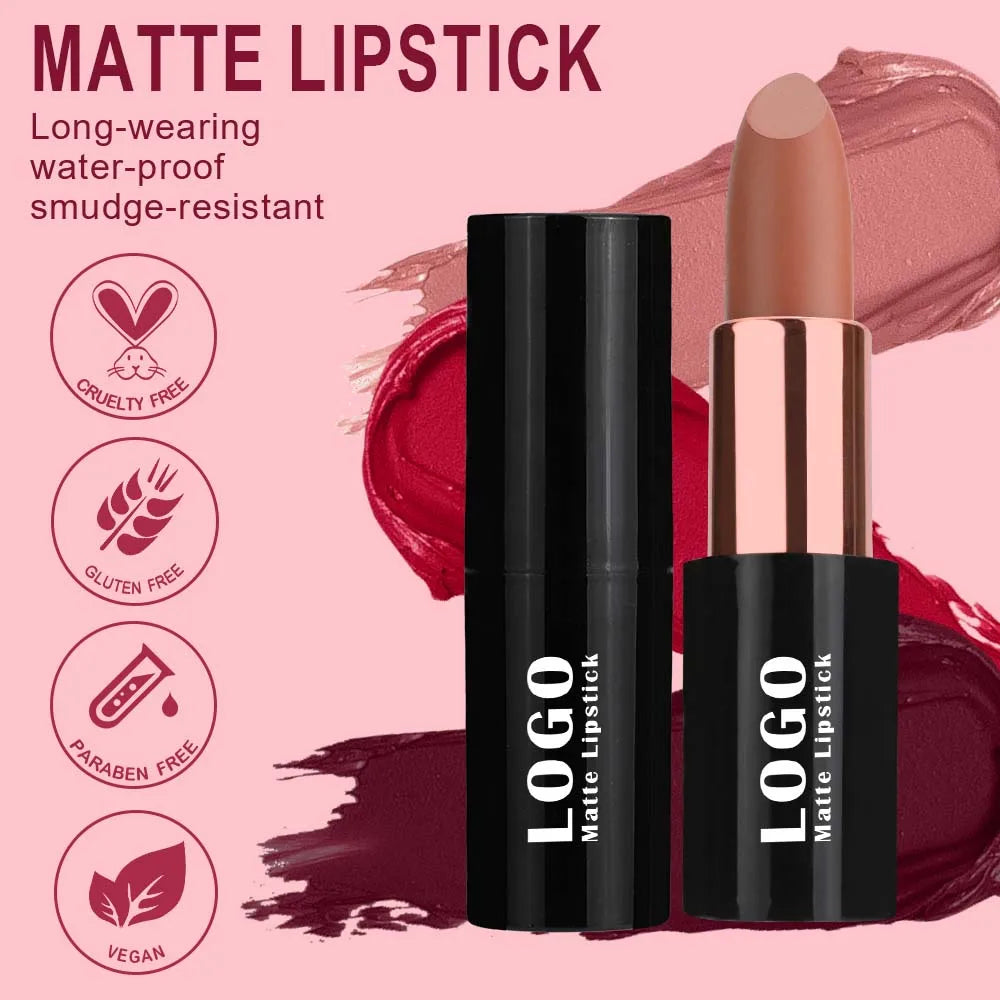 Ochain Private Lable 12 Hours Comfortable Wear Full-Coverage Pigment-Rich Colour Velvet Waterproof Vegan Silky Matte Lipstick