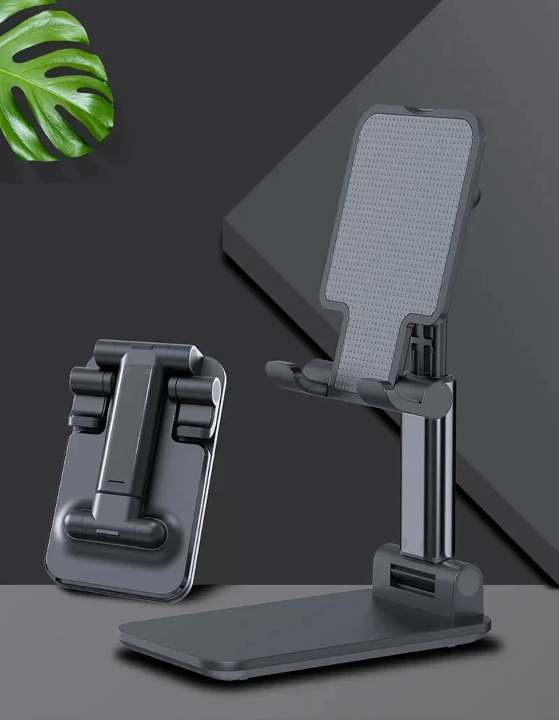 Small Gift Desk Foldable Plastic Mobile Phone Holder Stand Portable Hard Plastic Manufacture Cellphone Holder for Desk Desktop