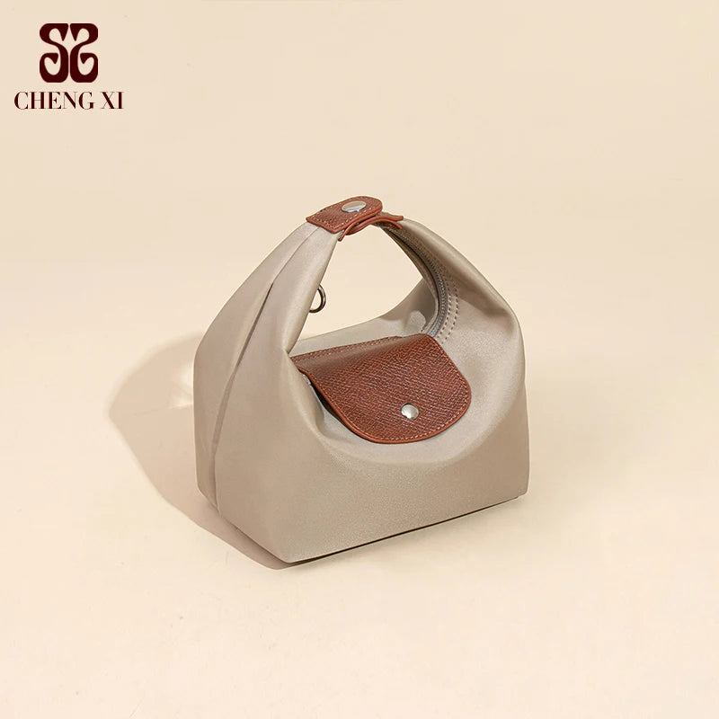 Versatile Lady Handbag Braided Bag 2025  Nylon Waterproof Tote Bag with Two Detachable Shoulder Straps Fashionable Dumpling Bag