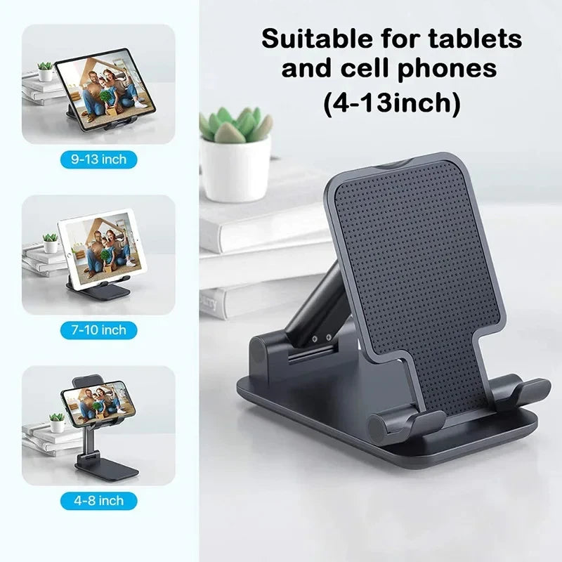 Small Gift Desk Foldable Plastic Mobile Phone Holder Stand Portable Hard Plastic Manufacture Cellphone Holder for Desk Desktop