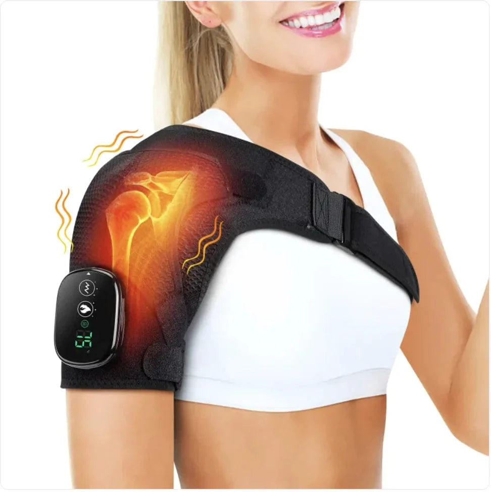 Rechargeable heated shoulder wrap – view 1