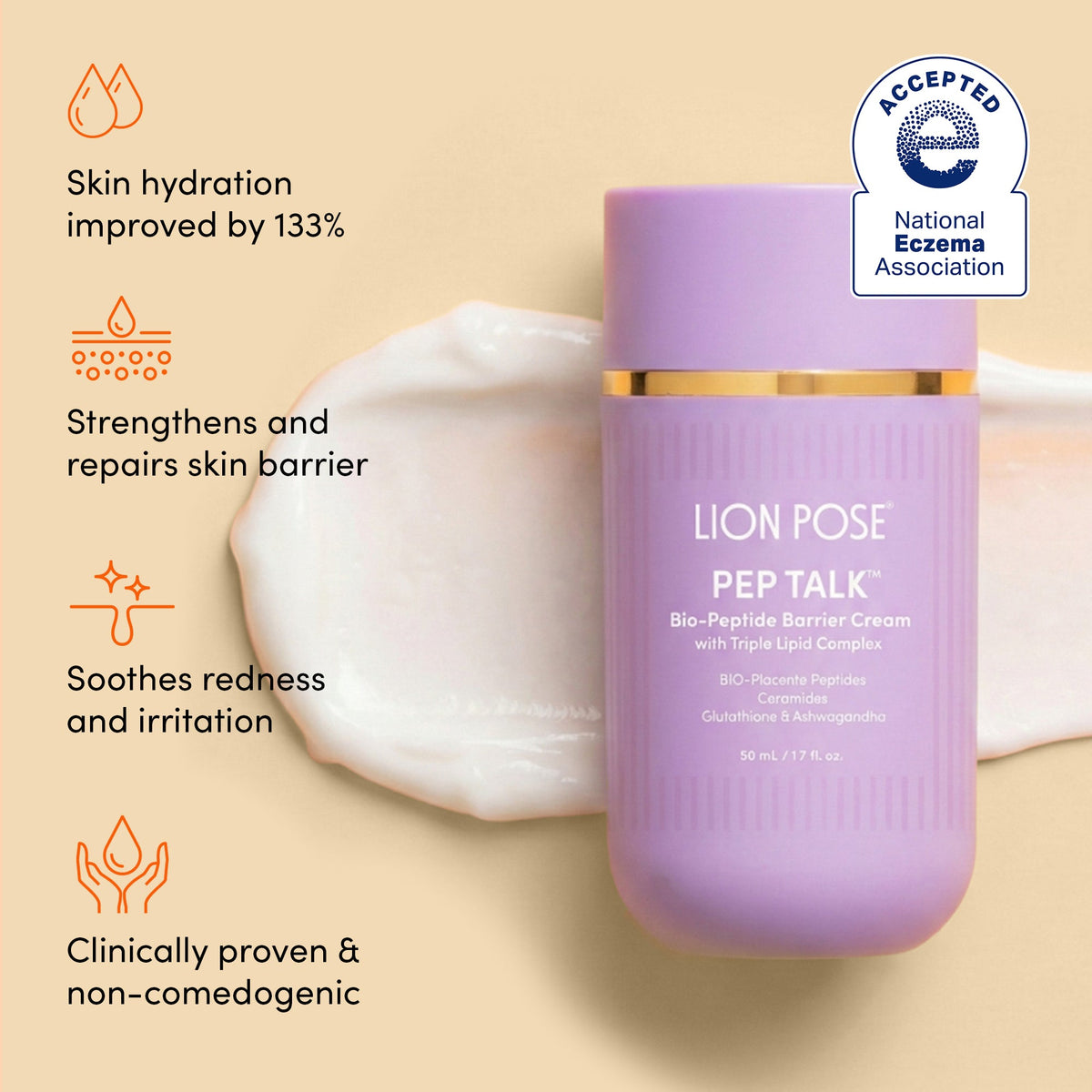 Lion Pose The Placenta Facial set, PEP TALK cream 1
