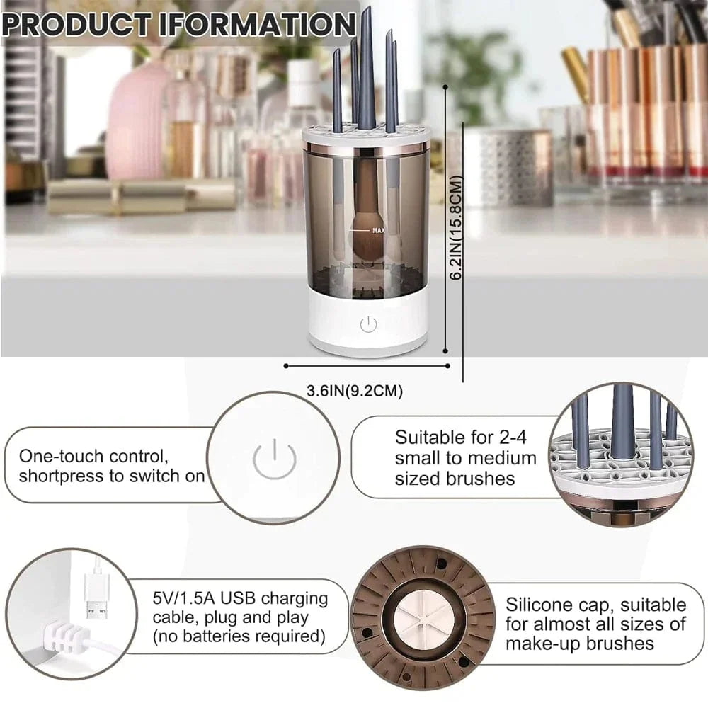 Electric makeup brush cleaner and dryer – view 23