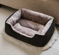 Cushioned round pet bed in Black
