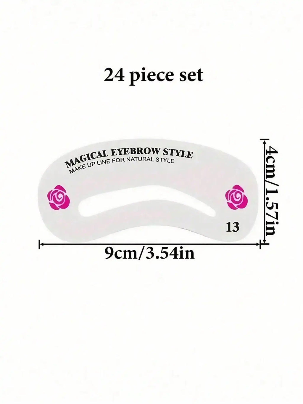 Eyebrow Shaping Stencils, 24 Styles