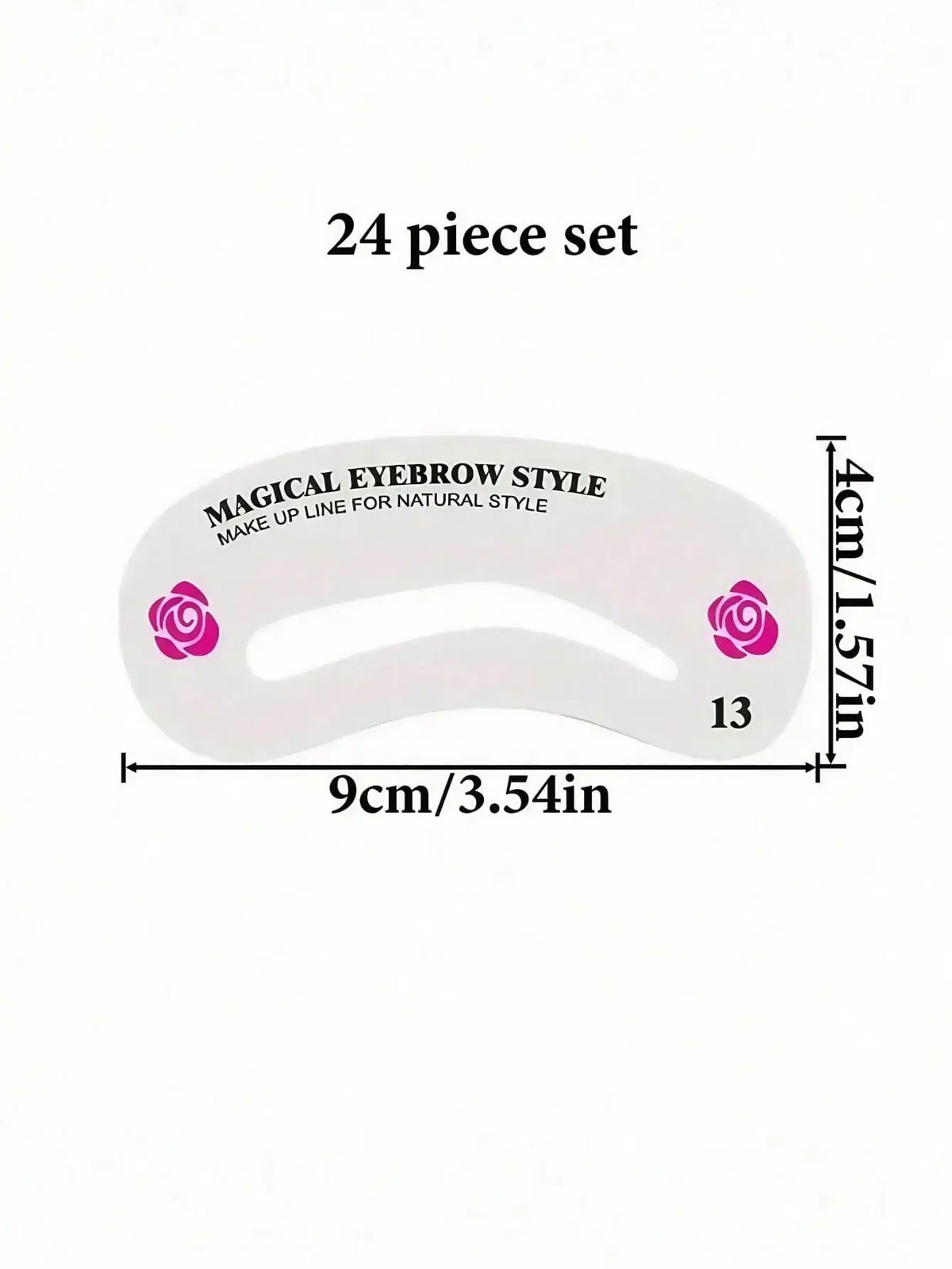 Eyebrow Shaping Stencils, 24 Styles