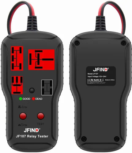 JFIND JF107 Car Relay Tester, 12V–24V, for 4 and 5 Pin Relays