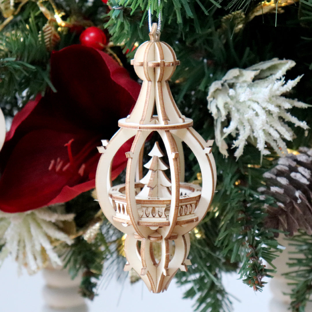 Happy Holidays DIY wooden Christmas bauble set, Christmas tree bauble 1