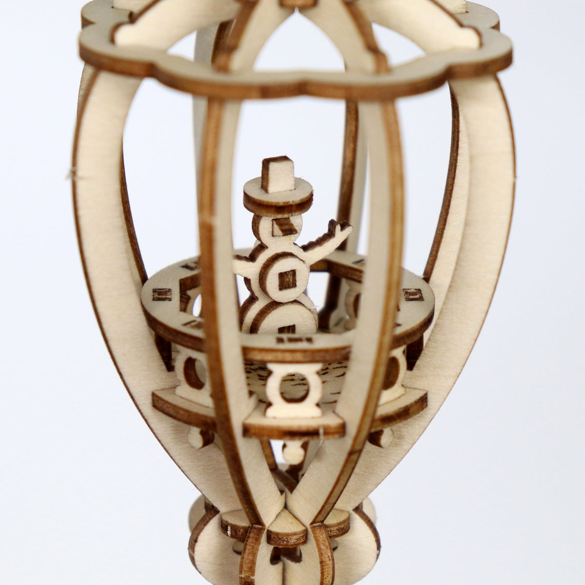 Happy Holidays DIY wooden Christmas bauble set, detail 2